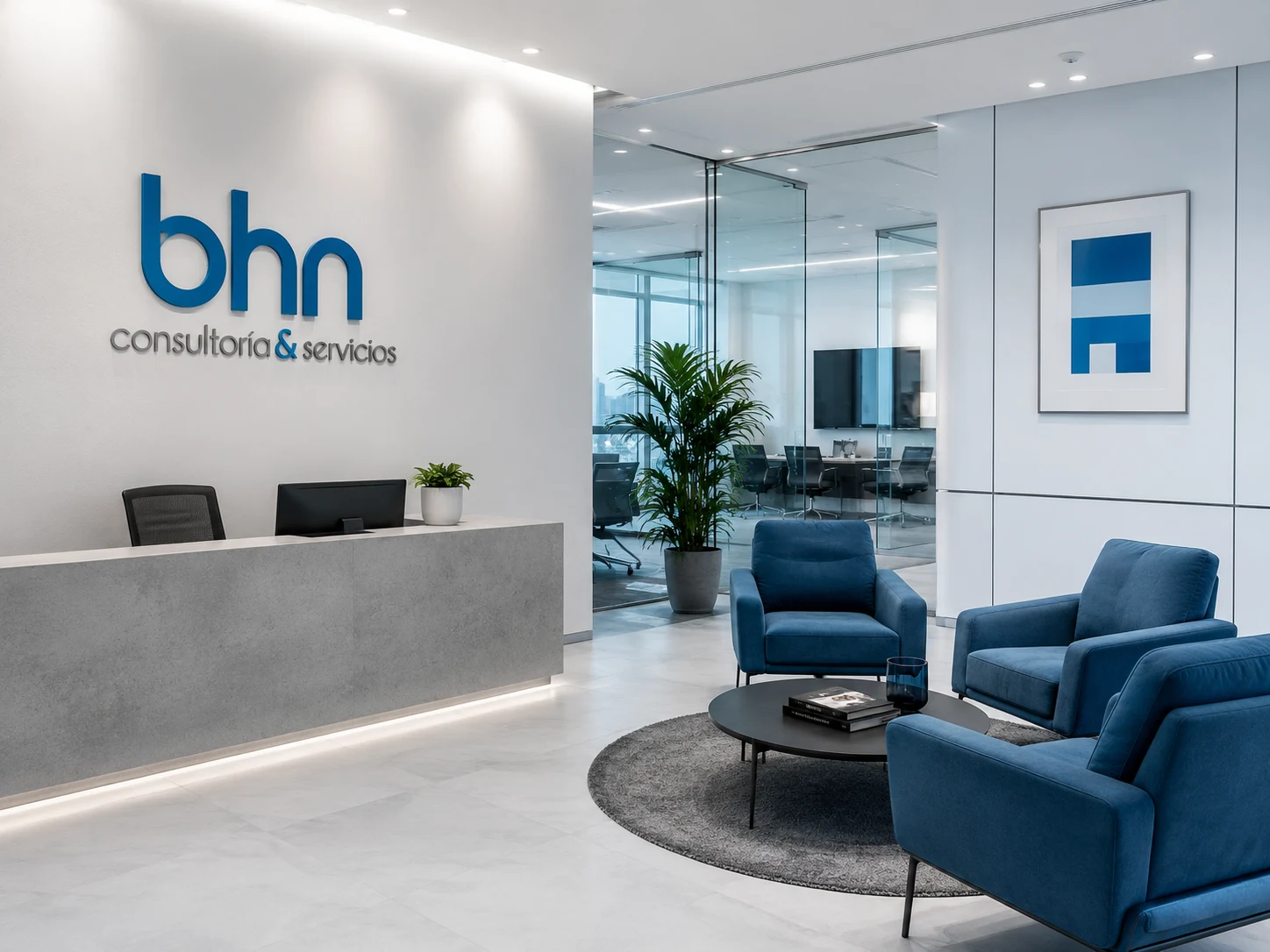 Recepcion y oficinas corporativas de BHN Consultoria & Servicios.